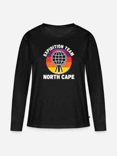 Nordkap/ North Cape team Rundreise design - Premium økologisk langærmet T-shirt til kvinder - sort