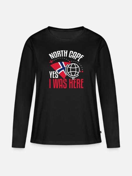 Nordkap/ North Cape team Rundreise design - Premium økologisk langærmet T-shirt til kvinder - sort
