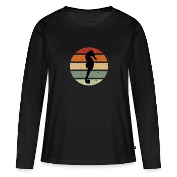 Insigne d’hippocampe Insigne de natation - T-shirt manches longues Premium bio Femme - noir - Devant - Julia (174cm)