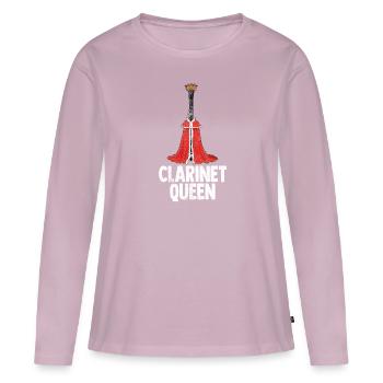 Clarinettiste Musiciens d’orchestre - T-shirt manches longues Premium bio Femme - rose poudré - Devant - Julia (174cm)
