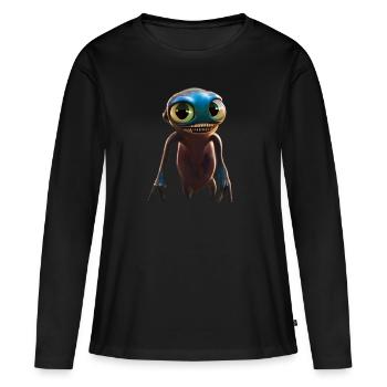 Créature Bonkel - T-shirt manches longues Premium bio Femme - noir - Devant - Julia (174cm)