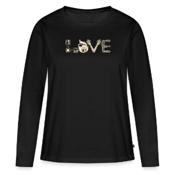 LOVE Tuning PS-Lovers Car Screwdriver - T-shirt manches longues Premium bio Femme - noir - Devant - Julia (174cm)