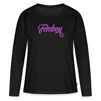 Femboy Cross Dressing - Frauen Premium Bio Langarmshirt - Schwarz - Vorne - Julia (174cm)