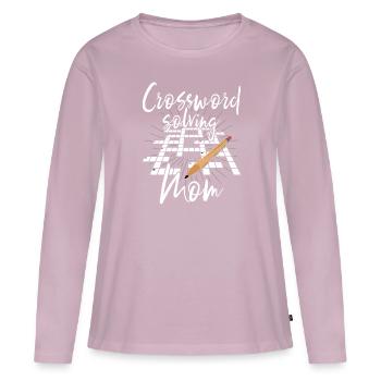 Kreuzworträtsel Lösen - Frauen Premium Bio Langarmshirt - Altrosa - Vorne - Julia (174cm)
