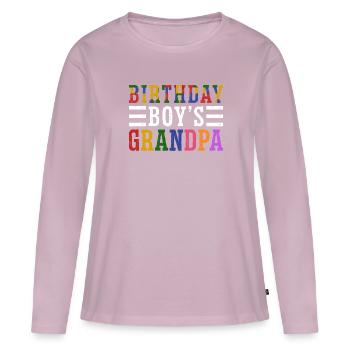 Birthday Boy Grandpa Building Blocks - Women's Premium Organic Long Sleeve Shirt - dusky pink - Front - Julia (174cm)