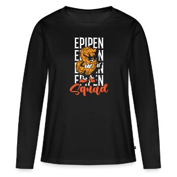 Epipe squad Peanut allergy Peanut allergy sufferers - Women's Premium Organic Long Sleeve Shirt - black - Front - Julia (174cm)