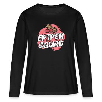 Epipe squad Peanut allergy Peanut allergy sufferers - Women's Premium Organic Long Sleeve Shirt - black - Front - Julia (174cm)