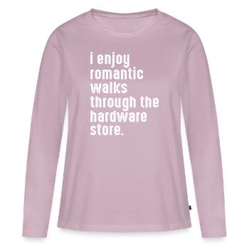 Lustiger Papa Handwerker Baumarkt - Frauen Premium Bio Langarmshirt - Altrosa - Vorne - Julia (174cm)