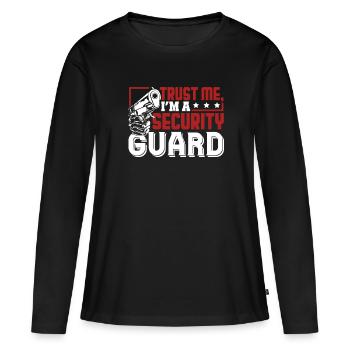 Security Guard Trust Me Security Guard - Women's Premium Organic Long Sleeve Shirt - black - Front - Julia (174cm)