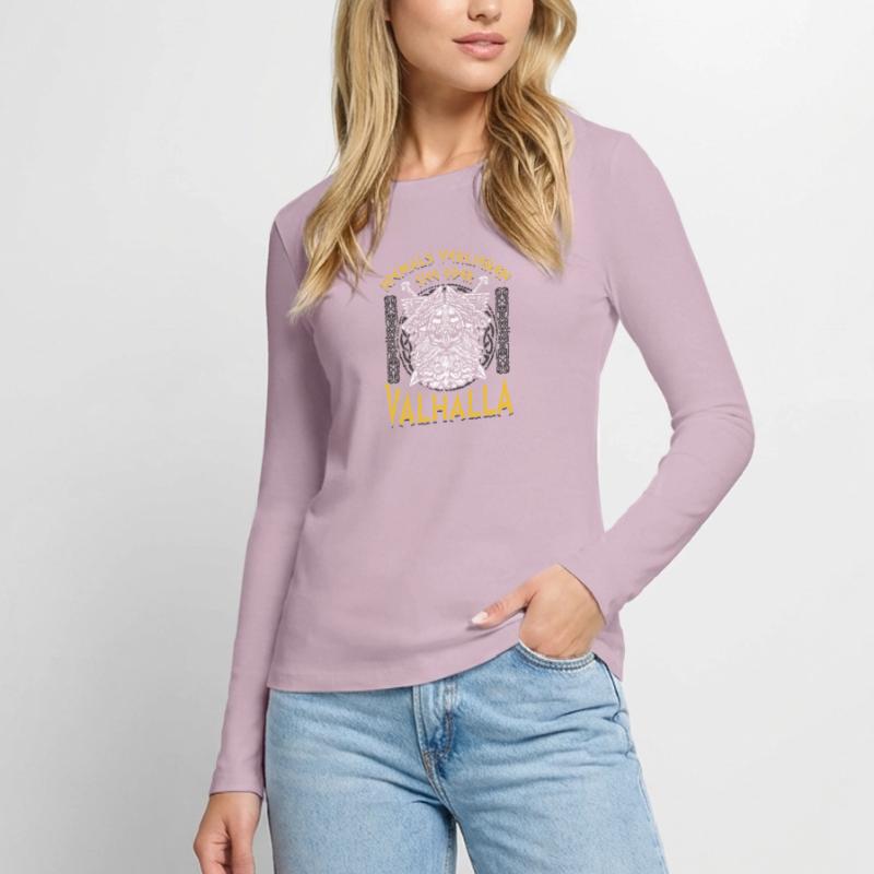 Niemals Verlieren, Sieg oder Valhalla Wikinger Frauen Premium Bio Langarmshirt