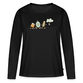 DevOps Engineer Cloud Computing Evolution - Women's Premium Organic Long Sleeve Shirt - black - Front - Julia (174cm)