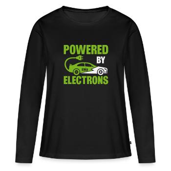 Véhicule électrique Voiture électrique à propulsion électrique - T-shirt manches longues Premium bio Femme - noir - Devant - Julia (174cm)