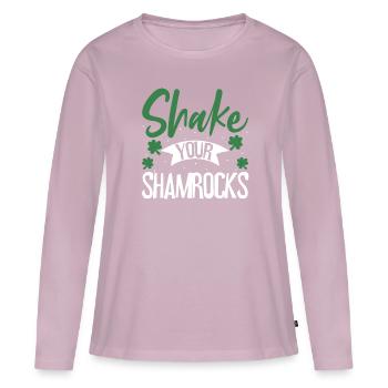 Lustige Irische Saint Patricks Day Shake Your - Frauen Premium Bio Langarmshirt - Altrosa - Vorne - Julia (174cm)
