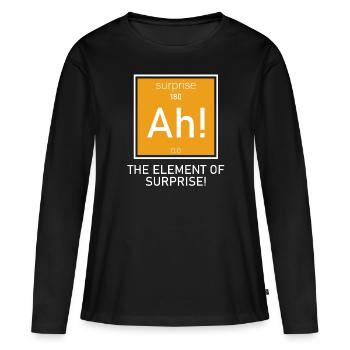 Element of Surprise - Women's Premium Organic Long Sleeve Shirt - black - Front - Julia (174cm)