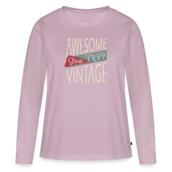 Awesome Since 1999 Retro Vintage Design - Women's Premium Organic Long Sleeve Shirt - dusky pink - Front - Julia (174cm)