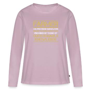 Funny Novelty Gift For Farmer - Women's Premium Organic Long Sleeve Shirt - dusky pink - Front - Julia (174cm)
