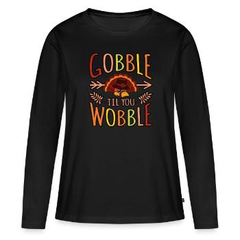 Devour them until they - Women's Premium Organic Long Sleeve Shirt - black - Front - Julia (174cm)