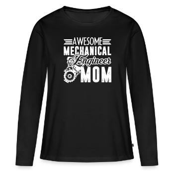 Mechanical Engineer Mechanical Engineer Mom - Women's Premium Organic Long Sleeve Shirt - black - Front - Julia (174cm)