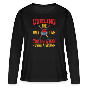 Locken - Frauen Premium Bio Langarmshirt - Schwarz - Vorne - Julia (174cm)