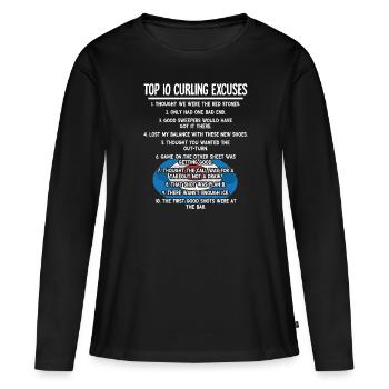 Locken - Frauen Premium Bio Langarmshirt - Schwarz - Vorne - Julia (174cm)
