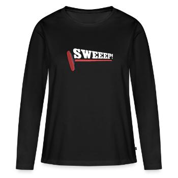 Locken - Frauen Premium Bio Langarmshirt - Schwarz - Vorne - Julia (174cm)