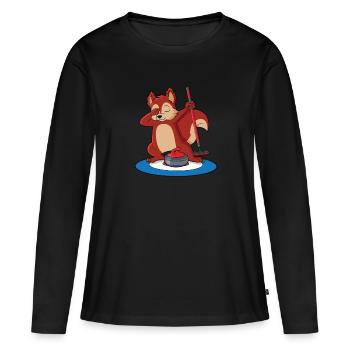 Locken - Frauen Premium Bio Langarmshirt - Schwarz - Vorne - Julia (174cm)