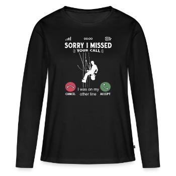 Professioneller Fensterreiniger Außen Hochhaus - Frauen Premium Bio Langarmshirt - Schwarz - Vorne - Julia (174cm)