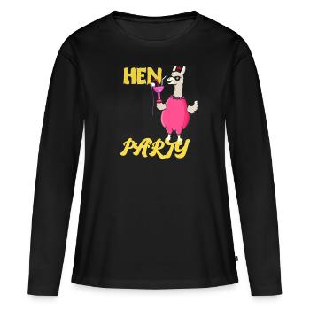Enterrement de vie de jeune fille JGA Mariage féminin - T-shirt manches longues Premium bio Femme - noir - Devant - Julia (174cm)