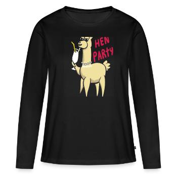 Enterrement de vie de jeune fille Funny - T-shirt manches longues Premium bio Femme - noir - Devant - Julia (174cm)