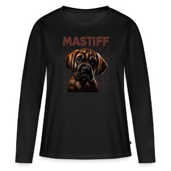 Dogue allemand Chiens de Dogue allemand Dogue allemand - T-shirt manches longues Premium bio Femme - noir - Devant - Julia (174cm)