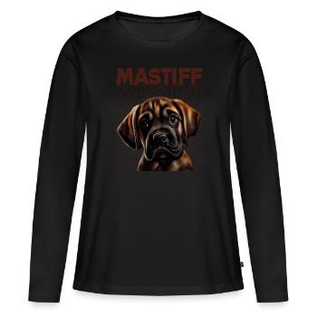 Dogge Doggen Hund Hunde Deutsche Dogge - Frauen Premium Bio Langarmshirt - Schwarz - Vorne - Julia (174cm)