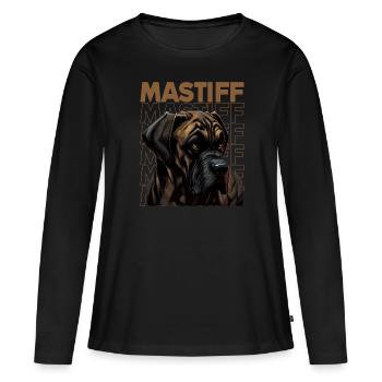 Dogue allemand Chiens de Dogue allemand Dogue allemand - T-shirt manches longues Premium bio Femme - noir - Devant - Julia (174cm)