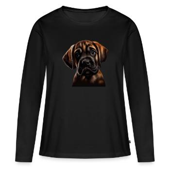 Dogge Doggen Hund Hunde Deutsche Dogge - Frauen Premium Bio Langarmshirt - Schwarz - Vorne - Julia (174cm)