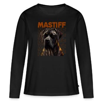 Dogge Doggen Hund Hunde Deutsche Dogge - Frauen Premium Bio Langarmshirt - Schwarz - Vorne - Julia (174cm)