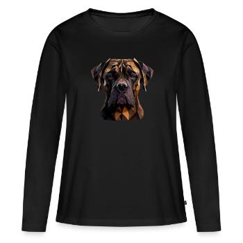 Dogue allemand Chiens de Dogue allemand Dogue allemand - T-shirt manches longues Premium bio Femme - noir - Devant - Julia (174cm)