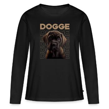 Dogue allemand Chiens de Dogue allemand Dogue allemand - T-shirt manches longues Premium bio Femme - noir - Devant - Julia (174cm)