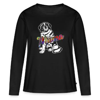 Saint Bernard Saint Bernard Mama - Women's Premium Organic Long Sleeve Shirt - black - Front - Julia (174cm)