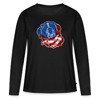 Saint Bernard Saint Bernard Flag - Women's Premium Organic Long Sleeve Shirt - black - Front - Julia (174cm)