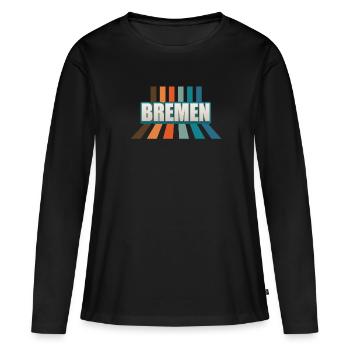 Bremerin Bremer Brême - T-shirt manches longues Premium bio Femme - noir - Devant - Julia (174cm)