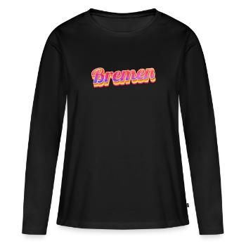 Bremerin Bremer Brême - T-shirt manches longues Premium bio Femme - noir - Devant - Julia (174cm)