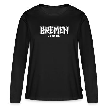 Bremerin Bremer Brême - T-shirt manches longues Premium bio Femme - noir - Devant - Julia (174cm)