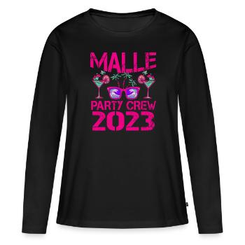Malle Party Crew 2023 Partyurlaub - Frauen Premium Bio Langarmshirt - Schwarz - Vorne - Julia (174cm)