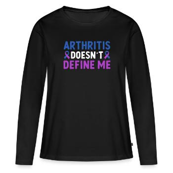 L’arthrite ne me définit pas rhumatoïde - T-shirt manches longues Premium bio Femme - noir - Devant - Julia (174cm)