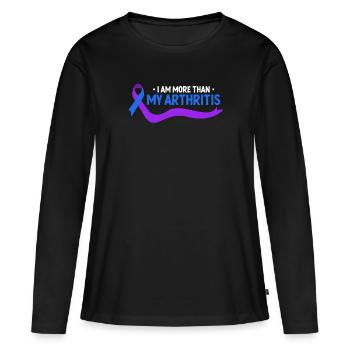Je suis plus qu’une simple conscience de l’arthrite - T-shirt manches longues Premium bio Femme - noir - Devant - Julia (174cm)