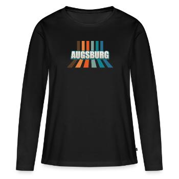 Augsburgerin Augsburger Augsbourg - T-shirt manches longues Premium bio Femme - noir - Devant - Julia (174cm)