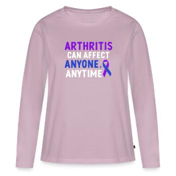L'arthrite peut frapper n'importe qui à tout moment - T-shirt manches longues Premium bio Femme - rose poudré - Devant - Julia (174cm)