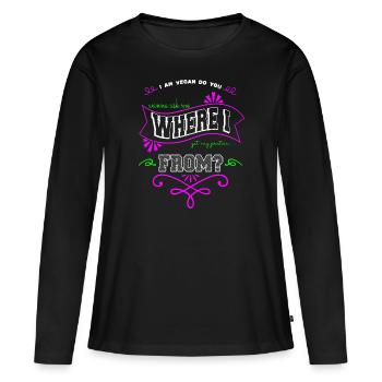 cool birthday present idea birthday present - Women's Premium Organic Long Sleeve Shirt - black - Front - Julia (174cm)