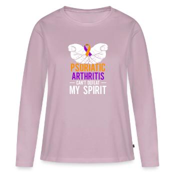 L'arthrite psoriasique ne peut pas prendre mon - T-shirt manches longues Premium bio Femme - rose poudré - Devant - Julia (174cm)