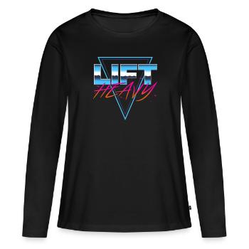 Lift Heavy - Women's Premium Organic Long Sleeve Shirt - black - Front - Julia (174cm)