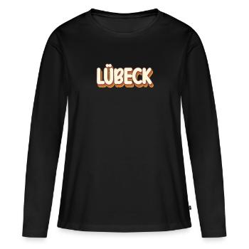 Lübeckerin Lübecker Lübeck - T-shirt manches longues Premium bio Femme - noir - Devant - Julia (174cm)